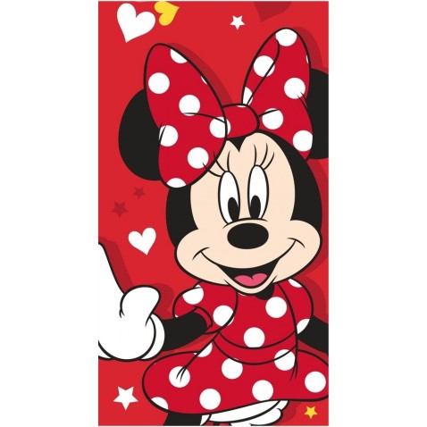 Minnie Red heart strand törölköző
