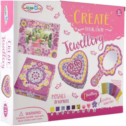 Kreatív mozaik ékszerdoboz készlet kiegészítőkkel