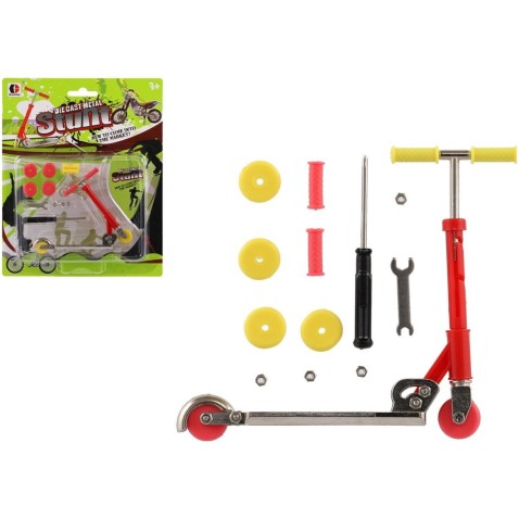 Ujj robogó fém/műanyag 10cm tartozékokkal 2 színben