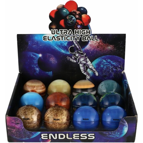 Rendkívül pattogó bolygóhab labda 6cm-es típuskeverék 12 db dobozban