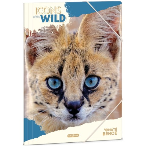 A4-es jegyzetfüzet mappa Icons of the Wild - Serval