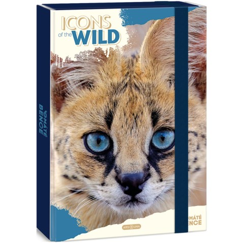 A4-es jegyzetfüzet doboz Icons of the Wild - Serval