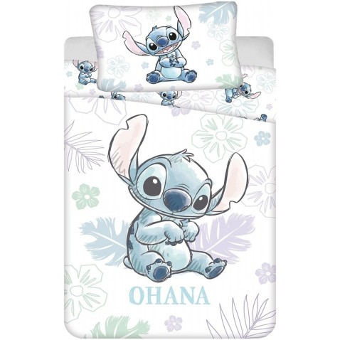 Lilo és Stitch Ohana fehér babaágy ágynemű