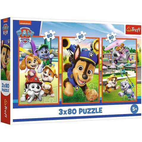 Puzzle 3x80 Paw Patrol Dog Gang