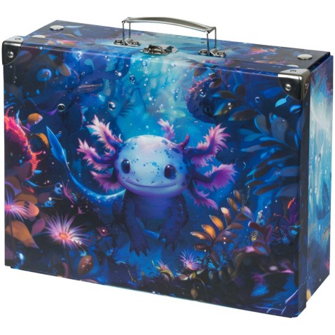 BAAGL Összecsukható iskolatáska Axolotl szerelvényekkel