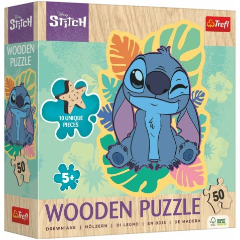 Lilo és Stitch 50 darabos, szabálytalan formájú fa kirakó