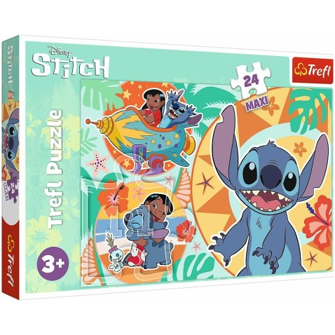 Maxi Puzzle 24 darabos Boldog napot Lilo és Stitch
