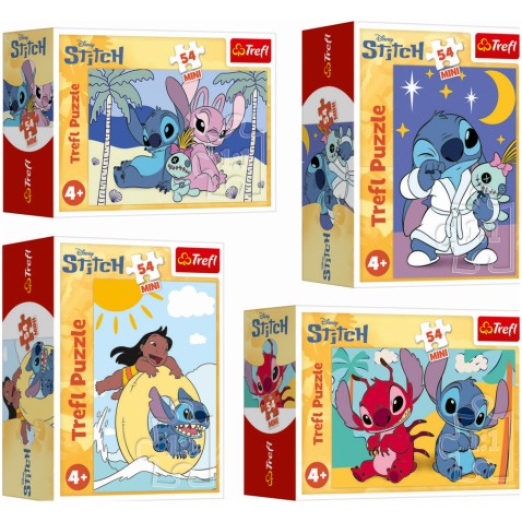 Minipuzzle Stitch kalandja 54 darab 4 típus