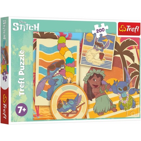 Lilo és Stitch zenélő világa puzzle 200 darabos