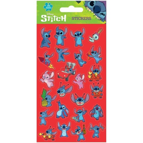 Lilo és Stitch piros matricák 25 db-os fóliában