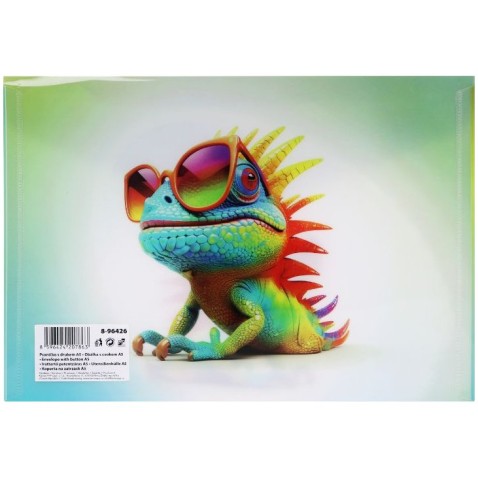 A5-ös jegyzettömb őrült állatok kaméleon mintájával