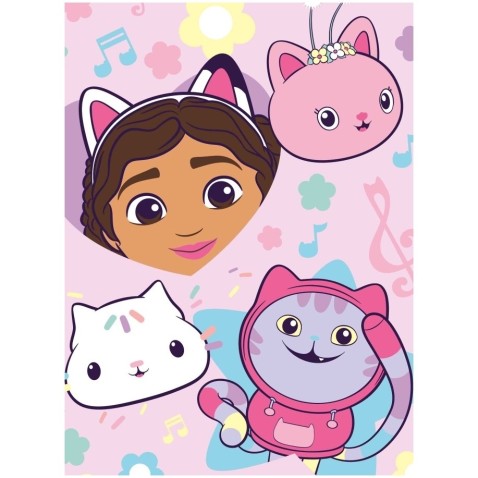 Gyerek polár takaró Gabbys Dollhouse Music 100x150 cm