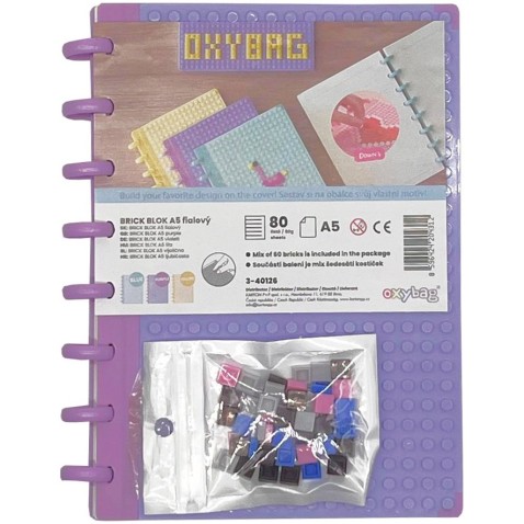 A5-ös téglablokk lila