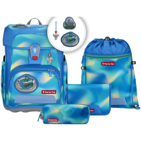 Iskolatáska Step by Step CLOUD FLASH, Ninja Zazu - 5 darabos szett, AGR tanúsítvánnyal