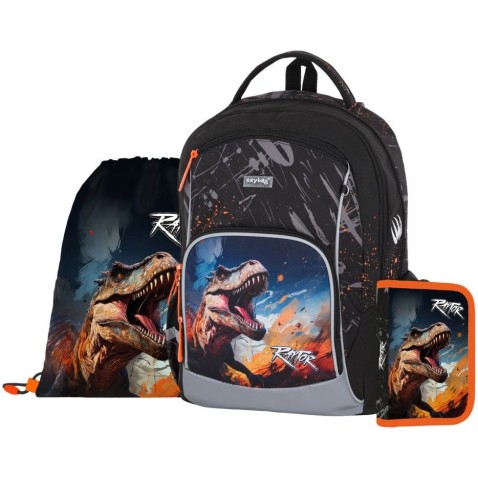 OXY GO Dino iskolatáska, 3 részes szett