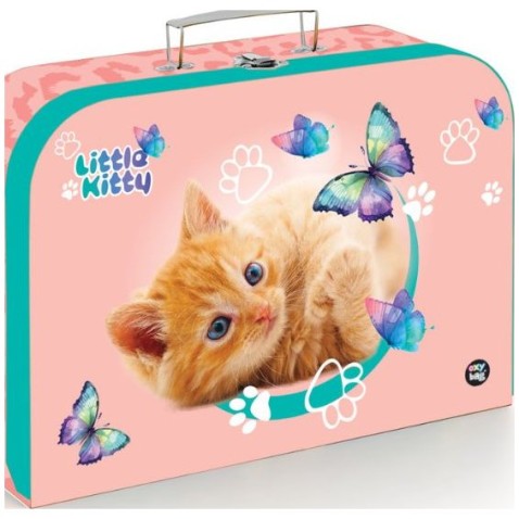 Laminált bőrönd 34 cm Macska