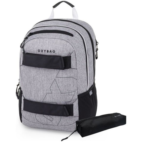 OXY Sport Grey Melange + etue iskolatáska