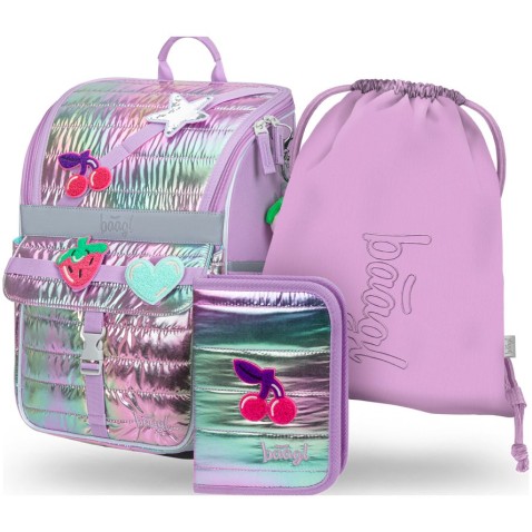 Iskolatáska szett Baagl Zippy Lavender