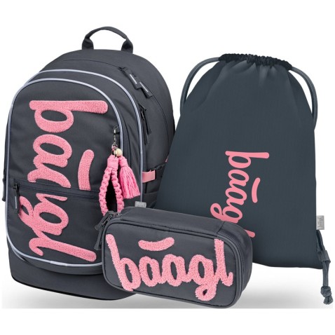 Felsős iskolatáska BAAGL Core Logo szett