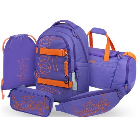 Baagl Skate Max Orange iskolatáska szett 5db-os