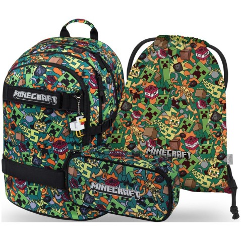 Baagl Skate Minecraft Chaos iskolatáska szett