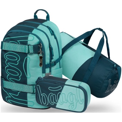 Baagl Skate Petrol iskolatáska szett