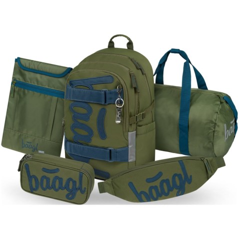 Baagl iskolai szett Skate Olive 5db-os