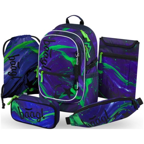 Felsős iskolatáska BAAGL Core Football champion szett 5db-os