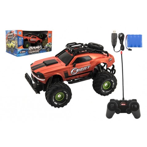 Autó RC műanyag 25cm OFF-ROAD 2,4GHz elemes világít