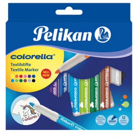 Pelikan Colorella textil filctoll készlet, 12 szín