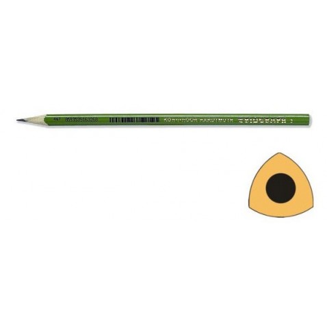 Grafit ceruza, Koh-i-noor, háromszög alakú, 3-as vastagságú