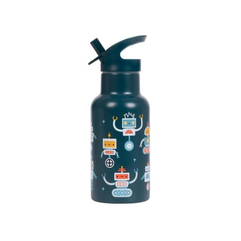 A Little Lovely Company - rozsdamentes acél kulacs, 350 ml – robotok
