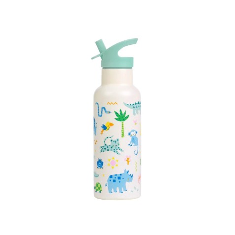 A Little Lovely Company - rozsdamentes acél kulacs, 500 ml – dzsungel