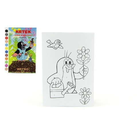 Színező oldal Vakond festés számok szerint A5