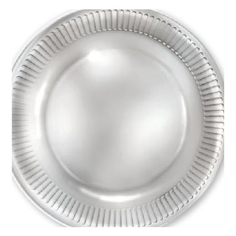 Party tányér 18 cm ezüst, 8 db