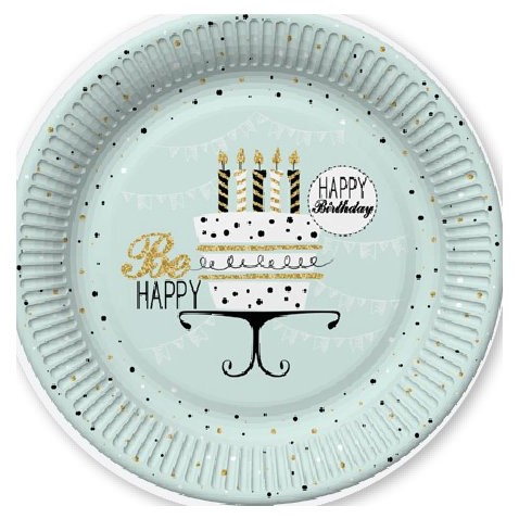 Party tányér 23 cm torta, 8 db