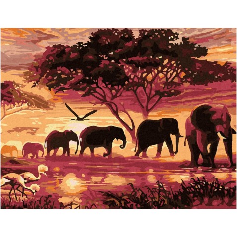 Zuty Festőkészletek számok szerint -  Elefántok