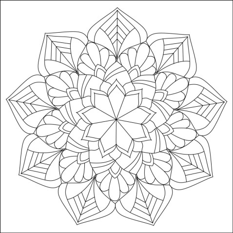 Homokfestés sablon Mandala 17.