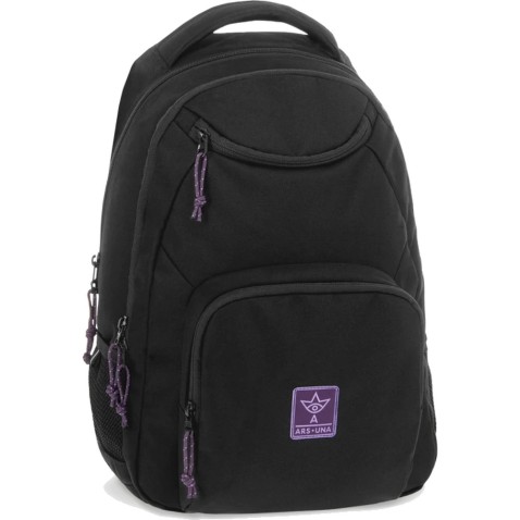 ARS UNA Cordura Black-Violet 26 AU-6 diákhátizsák
