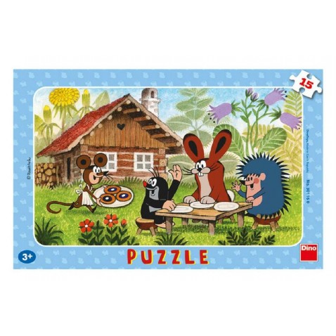 Deszka puzzle Vakond látogatáson 29,5x19cm 15 darab
