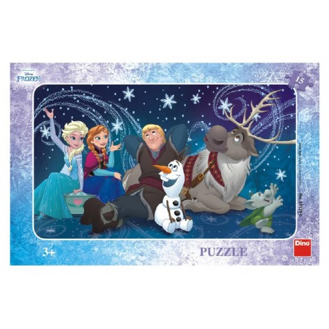 Puzzle Hópelyhek 15 darab Frozen/Ledove Királyság 30x19cm