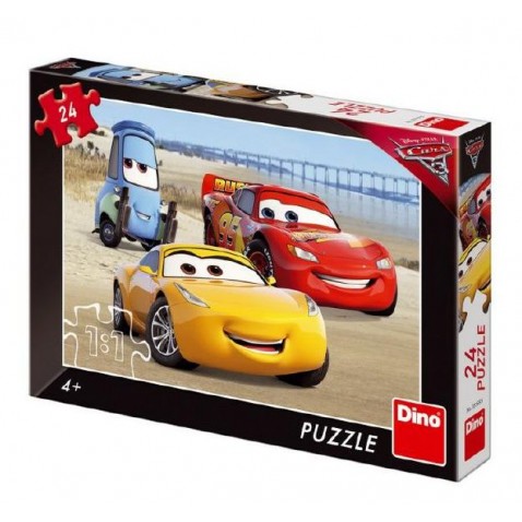 Puzzle Cars/Autók a tengerparton 24 darab 26x18 cm