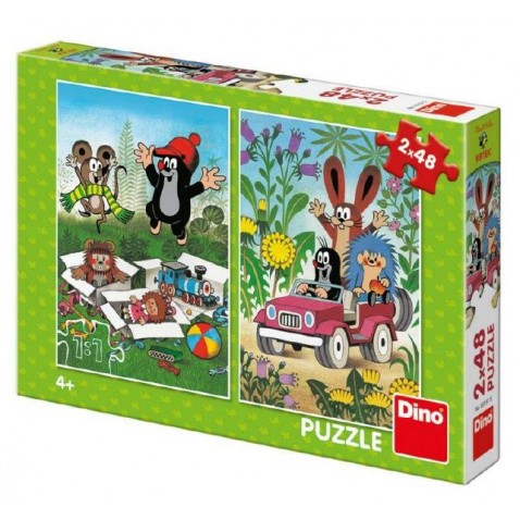 Puzzle Vakond boldog 2x48 darab 18x26cm