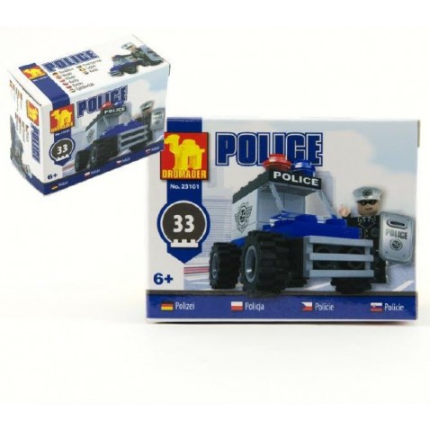 Építőkészlet Dromader Rendőrségi autó 23101 33db 9,5x7x4,5cm