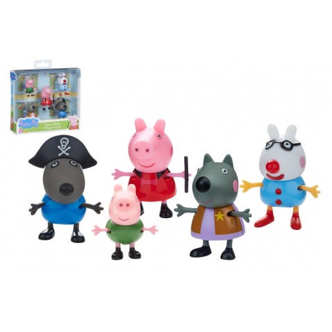 Peppa Malac/Peppa Pig 5 db műanyag figura jelmezben