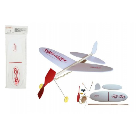 Repülőgép Szúnyog gumidobó modell polisztirol/fa 38x31cm