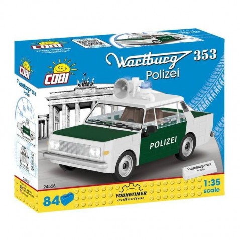 Cobi 24558 Youngtimer – WARTBURG 353 Polizei, 1:35 építőkészlet