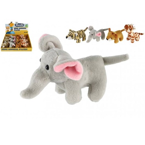 Safari/ZOO állat plüss 10-15cm 4 féle 3m+