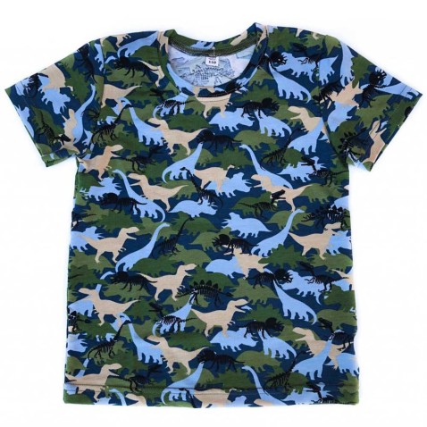 Gyermek póló DINOSZAURUSZ TEREP rövid ujjú