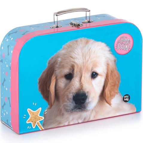 Gyermek bőrönd laminált 34 cm-es kutya